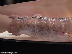 Bondage Pictures -  Cute asian girl is tied, gagged brought to orgasm