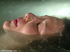 Water Bondage Pictures -  Jade Marxxx gets roped and pulled from every direction