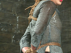 Water Bondage Pictures -  Maya is forced into submission thru hard water pressure