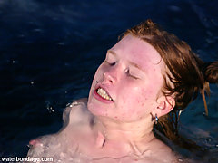 Water Bondage Pictures -  Madison gets some interesting ties whilst on location in Mexico