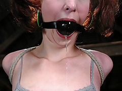 Lesbian Pictures -  80's chick dominated by lesbian in extreme bondage.