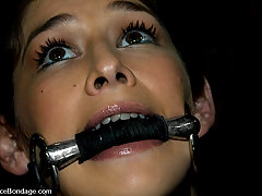 Bondage Pictures -  Felony, a bitch in heat, gets locked down in iron, then explodes with orgasms and squirting.